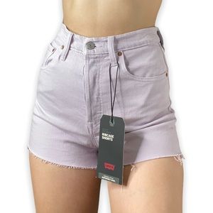 Premium Levi’s Ribcage Shorts Lavender